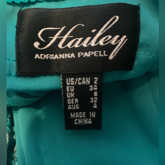 Strapless teal formal dress - Picture 2 of 4